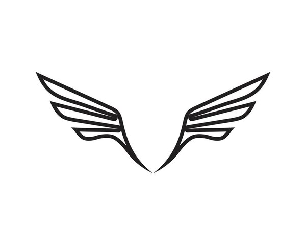 Wing black Logo Template vector illustration design vector