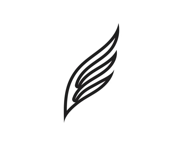 翼の黒いロゴテンプレートベクトルイラストベクトル — ストックベクタ