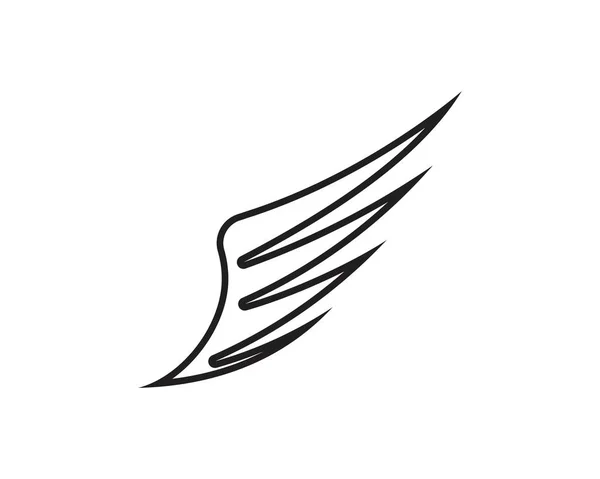 Flügel schwarz Logo Vorlage Vektor Illustration Design Vektor — Stockvektor