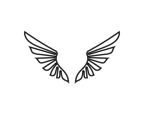 Aile noir Logo Modèle vectoriel illustration conception vectoriel — Image vectorielle