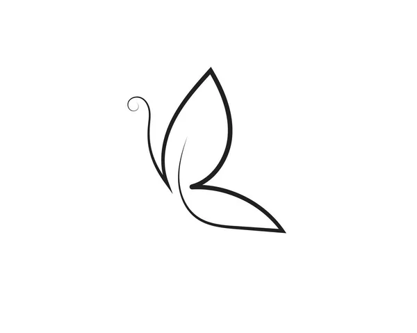 Güzellik kelebek simgesi tasarım — Stok Vektör
