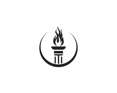 Torch logosu ve sembol tasarım ilham için Ilk T
