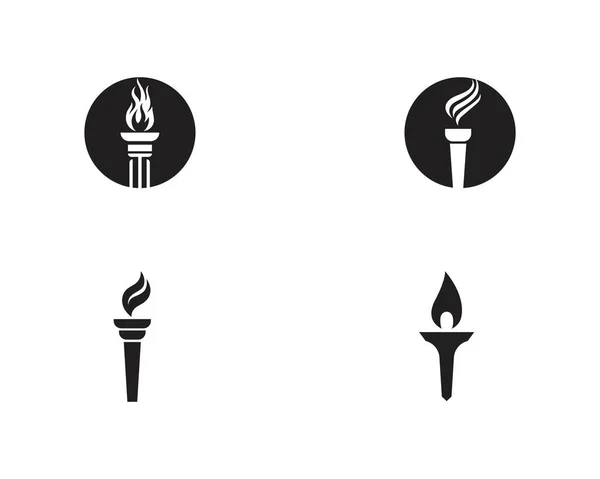 Torch logosu ve sembol tasarım ilham için Ilk T — Stok Vektör