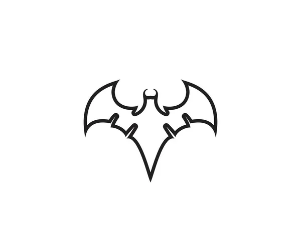 Bat Logo Modello Simbolo — Vettoriale Stock