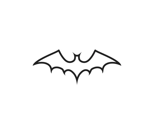 Bat Logo Symbool Sjabloon — Stockvector