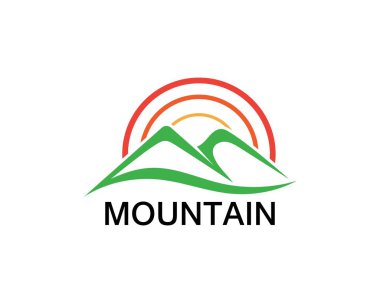 Minimalist Manzara Dağ logo tasarım ilham