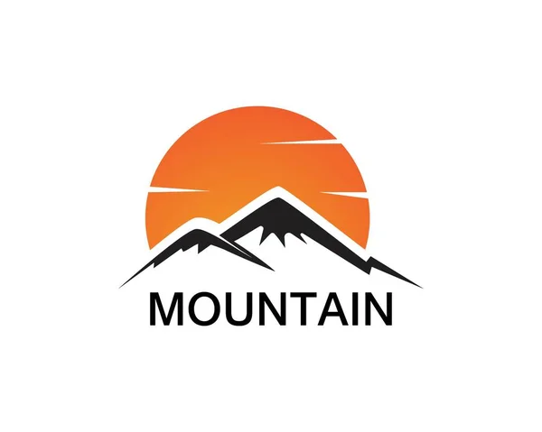Minimalistisk landskap berg logo design inspiration — Stock vektor