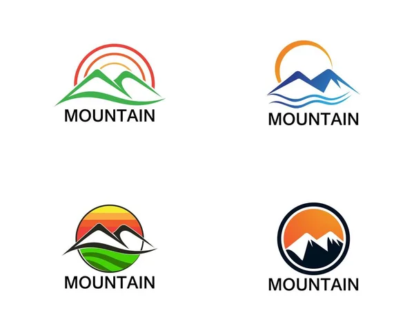 Minimalistyczny krajobraz góry logo inspiracje Design — Wektor stockowy