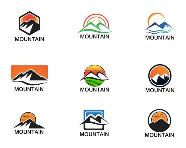Minimalistyczny krajobraz góry logo inspiracje Design — Wektor stockowy