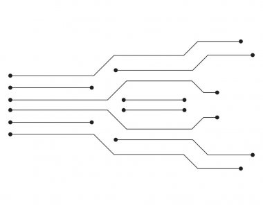 Devre logo şablonu vektörü
