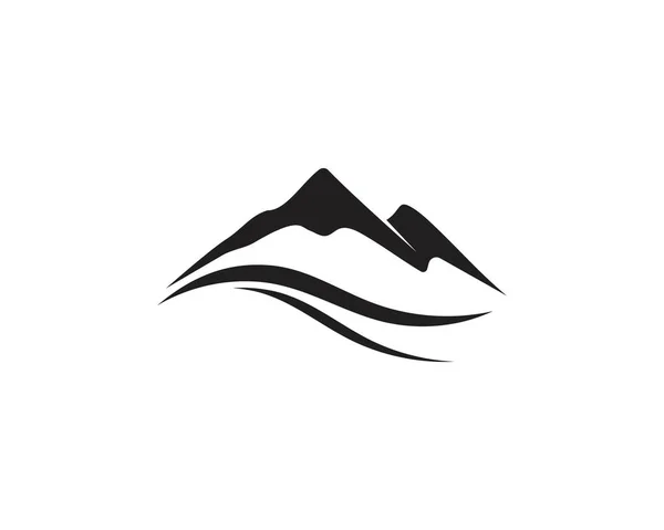 ミニマリストランドスケープマウンテンロゴデザインのインスピレーション — ストックベクタ