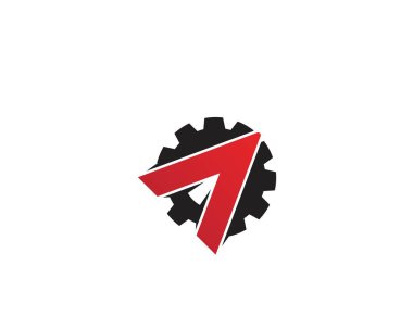 Gear Logo Şablonu Vektör Simgesi