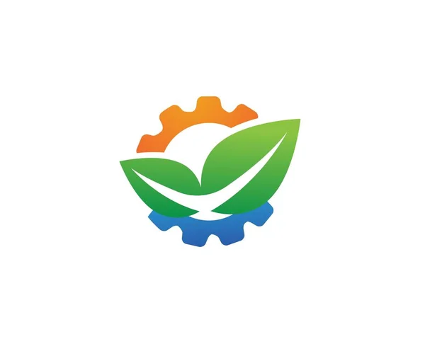 gear logo green Tree leaf ecology nature element