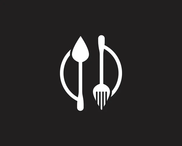Symbol vidličky a lžíce restaurace vektor — Stockový vektor