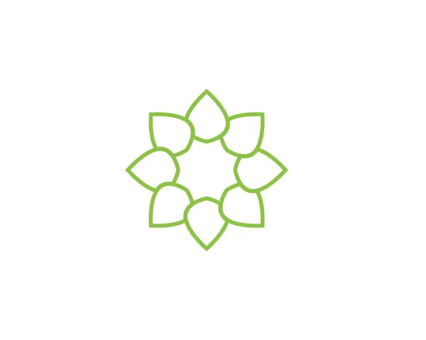 Zelené listové logo ekologie prvek přírody — Stockový vektor