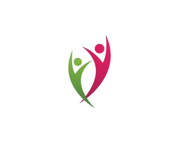 Health people Human character logo sign illustration vector — Stock Vector