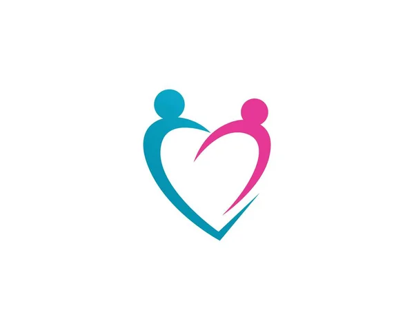 Gesundheit Menschen menschlichen Charakter Logo Zeichen Illustration Vektor — Stockvektor