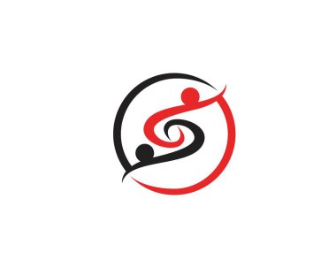 Sağlık görevlileri İnsan karakteri logosu çizim vektörü 