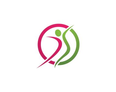 Sağlık görevlileri İnsan karakteri logosu çizim vektörü 