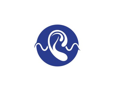 İşitme Logosu Şablonu vektör simgesi