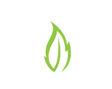 Yeşil ağaç yaprağı ekolojisi logoları