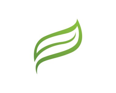Yeşil ağaç yaprağı ekolojisi logoları