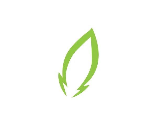 Logos de la ecología verde de la hoja del árbol — Vector de stock