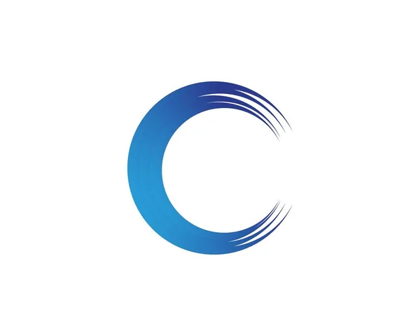 C dalga logosu vektör illüstrasyon tasarımı — Stok Vektör