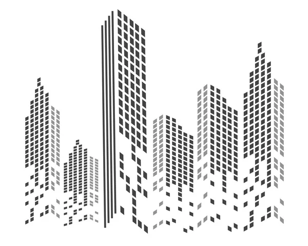De skyline van de moderne stad. silhouet van de stad. vectorillustratie in fl — Stockvector