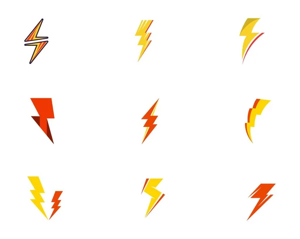 Flash Power Thunderbolt-pictogrammen vector — Stockvector