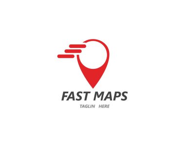 Konum noktası logo vektör şablonu 