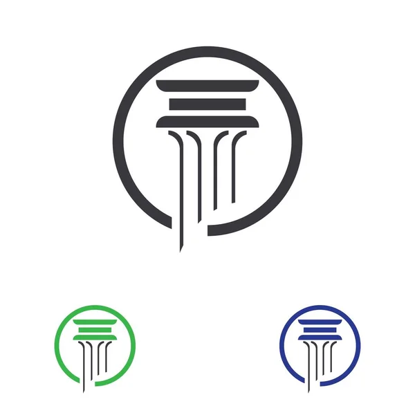 Column Logo vector Template — Stock Vector