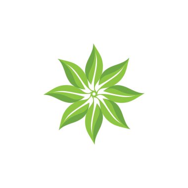 Yeşil yapraklı ekoloji doğa element vektörü