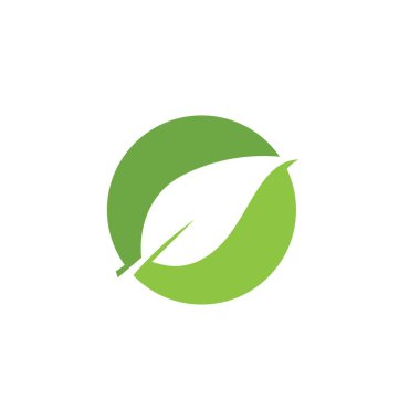 Yeşil yapraklı ekoloji doğa element vektörü