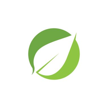 Yeşil yapraklı ekoloji doğa element vektörü