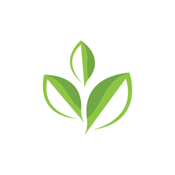 Grön blad ekologi natur element vektor — Stock vektor