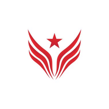 Kanat Falcon Logo şablonu vektör