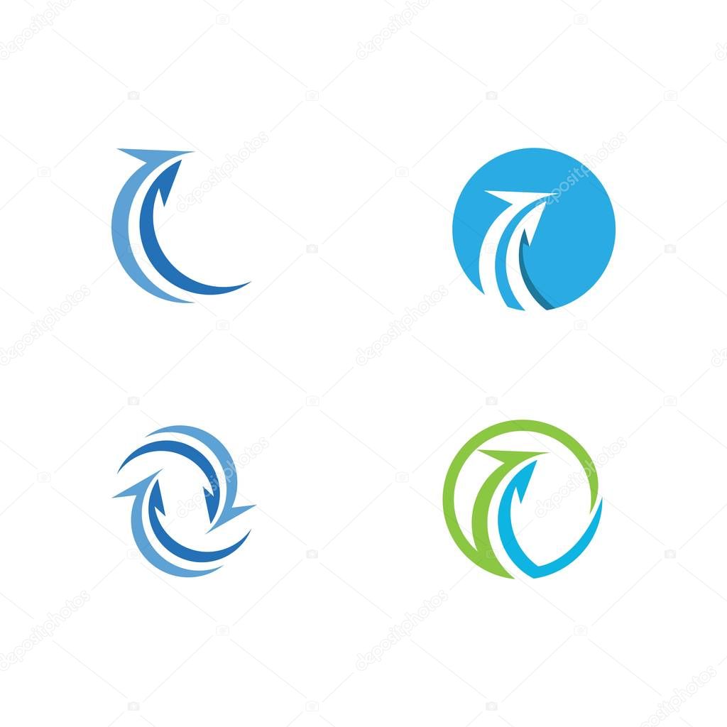 Arrow vector illustration icon Logo Template design