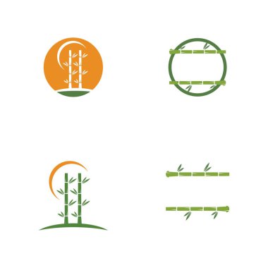 Bambu logo şablon vektör simgesi