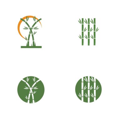 Bambu logo şablon vektör simgesi