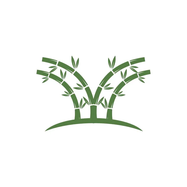 Bambusz logo template vektor ikon — Stock Vector