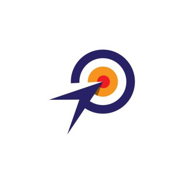 Hedef simgesi ve sembol vektör ilustration şablonu 