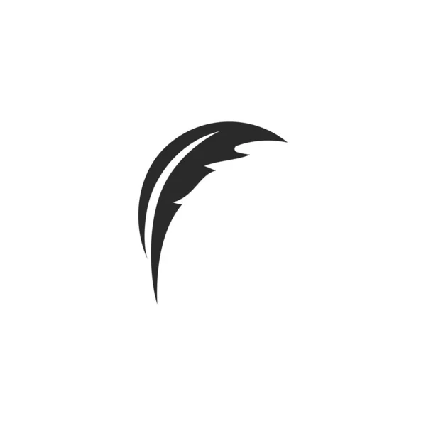 羽ペン書き込みロゴテンプレートアプリのアイコン — ストックベクタ