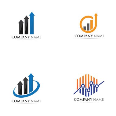 İş finans logo şablonu