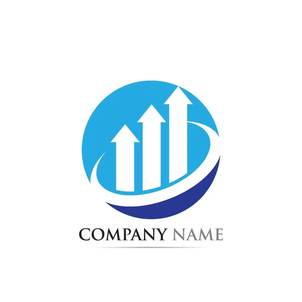 İş finans logo şablonu — Stok Vektör