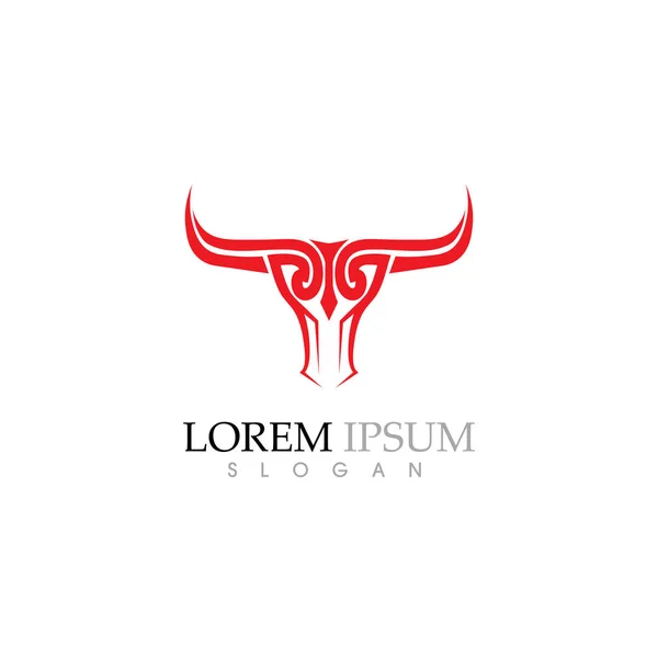 Bull Horn logo sjabloon vector pictogram illustratie — Stockvector