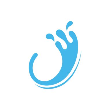 Splash Water Logo Şablonvektör illüstrasyon 