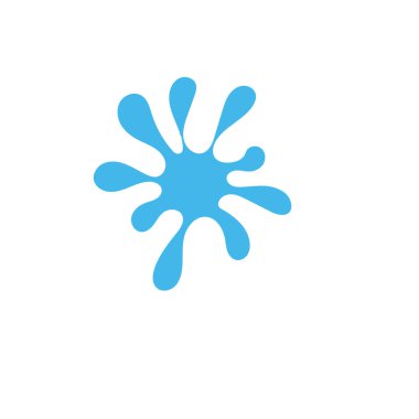 Splash Water Logo Şablonvektör illüstrasyon 