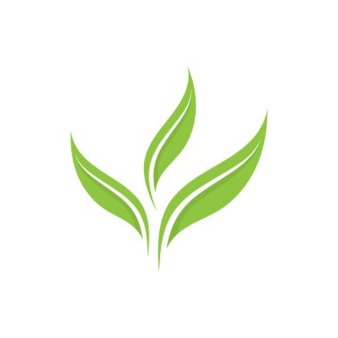 Yeşil ağaç yaprağı ekolojisi logoları