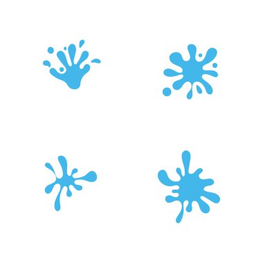 Splash Water Logo Şablonvektör illüstrasyon